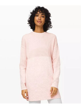 Lululemon Restful Intention Sweater Pink Bliss / Heathered Pink Bliss Small